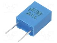 Capacitor: polyester; 0.47uF; 63VAC; 100VDC; 5mm; ±5%; THT EPCOS