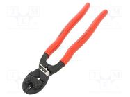 Pliers; cutting; blackened tool,handles with plastic grips KNIPEX