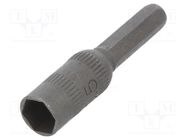 Screwdriver bit; 6-angles socket; Socket: HEX 5,5mm WIHA