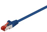 CAT 6 Patch Cable S/FTP (PiMF), blue, 0.5 m - copper conductor (CU), halogen-free cable sheath (LSZH)