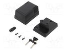 Enclosure: for power supplies; X: 52mm; Y: 70mm; Z: 47mm; ABS; black MASZCZYK