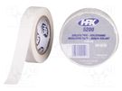 Tape: electrical insulating; W: 15mm; L: 10m; Thk: 0.15mm; white HPX