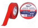Tape: electrical insulating; W: 19mm; L: 20m; Thk: 0.15mm; red; 125% HPX