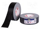 Tape: duct; W: 50mm; L: 25m; Thk: 0.3mm; black; natural rubber; 10% HPX