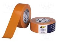 Tape: duct; W: 48mm; L: 50m; Thk: 0.2mm; orange; synthetic caoutchouc HPX