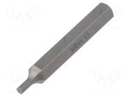 Screwdriver bit; hex key; HEX 1.5mm; Overall len: 28mm; MICRO WIHA