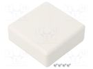 Enclosure: multipurpose; X: 71mm; Y: 71mm; Z: 27mm; ABS; white SUPERTRONIC