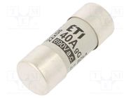 Fuse: fuse; gG; 40A; 690VAC; cylindrical,industrial; 22x58mm ETI POLAM