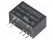 Converter: DC/DC; 2W; Uin: 21.6÷26.4VDC; Uout: 20VDC; Uout2: -5VDC RECOM