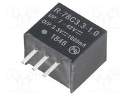 Converter: DC/DC; 3.3W; Uin: 7÷42V; Uout: 3.3VDC; Iout: 1A; SIP3; PCB 