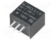 Converter: DC/DC; 3.3W; Uin: 7÷28V; Uout: 3.3VDC; Iout: 1A; SIP3; PCB 