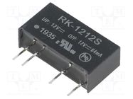 Converter: DC/DC; 1W; Uin: 10.8÷13.2V; Uout: 12VDC; Iout: 84mA; SIP7 RECOM