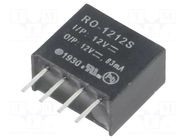 Converter: DC/DC; 1W; Uin: 10.8÷13.2VDC; Uout: 12VDC; Iout: 83mA RECOM
