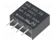 Converter: DC/DC; 1W; Uin: 21.6÷26.4VDC; Uout: 3.3VDC; Iout: 303mA RECOM