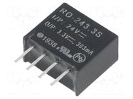 Converter: DC/DC; 1W; Uin: 21.6÷26.4VDC; Uout: 3.3VDC; Iout: 303mA RECOM