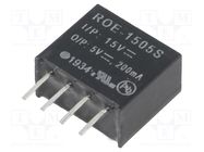 Converter: DC/DC; 1W; Uin: 13.5÷16.5V; Uout: 5VDC; Iout: 200mA; SIP4 RECOM