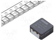 Inductor: wire; SMD; 1uH; 14.8A; 3.7mΩ; ±20%; 8.5x8x4mm; -40÷150°C 