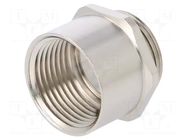 Thread adapter; Int.thread: NPT3/4"; Ext.thread: M25; brass HUMMEL