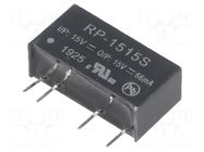 Converter: DC/DC; 1W; Uin: 13.5÷16.5VDC; Uout: 15VDC; Iout: 66mA RECOM