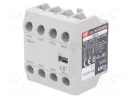 Auxiliary contacts; Leads: screw terminals; front; -5÷60°C; IP20 LS ELECTRIC