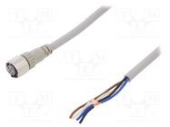 Connection lead; M12; PIN: 4; straight; 5m; plug; 250VAC; 4A; XS5F OMRON