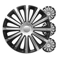 Car hubcaps 4pcs set Trend black & silver 16" COLOR BOX, Versaco
