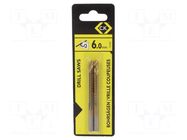 Drill saw; Ø: 6mm; high speed steel; Overall len: 85mm; standard C.K