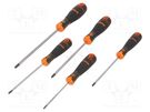 Kit: screwdrivers; Torx®; Size: TX10,TX15,TX20,TX25,TX30; 5pcs. BAHCO