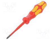 Screwdriver; insulated,slim; PlusMinus cross PH-type; SL/PH1 WERA