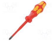 Screwdriver; insulated; Pozidriv®; PZ2; Blade length: 100mm; 1kVAC WERA