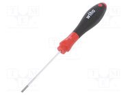 Screwdriver; slot; 2,5x0,4mm; SoftFinish®; Blade length: 75mm WIHA