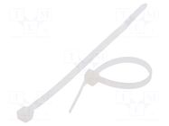 Cable tie; L: 100mm; W: 3.6mm; natural; polyamide; 177N; Ømax: 21mm FIX&FASTEN