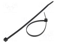 Cable tie; L: 150mm; W: 3.6mm; black; polyamide; 177N; Ømax: 35mm FIX&FASTEN