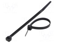 Cable tie; L: 120mm; W: 4.8mm; black; polyamide; 222N; Ømax: 30mm FIX&FASTEN