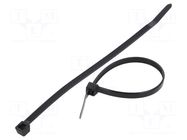 Cable tie; L: 160mm; W: 4.8mm; black; polyamide; 222N; Ømax: 40mm FIX&FASTEN