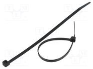 Cable tie; L: 180mm; W: 4.8mm; polyamide; 222N; black; Ømax: 42mm FIX&FASTEN