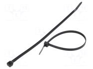 Cable tie; L: 200mm; W: 4.8mm; black; polyamide; 222N; Ømax: 50mm FIX&FASTEN
