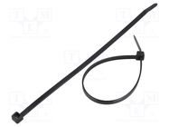 Cable tie; L: 200mm; W: 4.8mm; polyamide; 333N; black; Ømax: 50mm FIX&FASTEN
