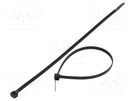Cable tie; L: 250mm; W: 4.8mm; polyamide; 333N; black; Ømax: 66mm FIX&FASTEN