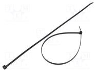 Cable tie; L: 380mm; W: 4.8mm; polyamide; 222N; black; Ømax: 108mm FIX&FASTEN