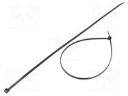 Cable tie; L: 400mm; W: 4.8mm; polyamide; 222N; black; Ømax: 105mm FIX&FASTEN