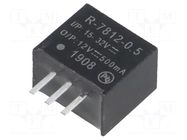 Converter: DC/DC; 6W; Uin: 15÷32VDC; Uout: 12VDC; Iout: 0.5A; SIP3 RECOM