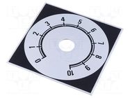 Scale; Range: 0 ÷ 10; 58x58mm; Øhole: 10mm; aluminium SUPERTRONIC