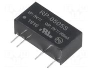 Converter: DC/DC; 1W; Uin: 4.5÷5.5VDC; Uout: 5VDC; Iout: 200mA; SIP7 RECOM