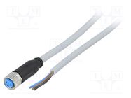 Connection lead; M8; PIN: 3; straight; 2m; plug; 60VAC; 4A; Y; IP67 SICK
