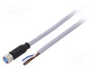 Cable: for sensors/automation; M8; PIN: 4; straight; 2m; plug; 60VDC SICK