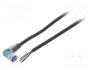 Connection lead; M8; PIN: 3; angled; 10m; plug; 4A; -40÷80°C; IP67 SICK