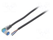 Cable: for sensors/automation; M8; PIN: 3; angled; 10m; plug; 24VDC SICK