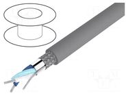 Wire; Alpha Essential C&C; 1x2x24AWG; PVC; dark grey; 300V; 152m ALPHA WIRE