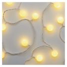 LED cherry light chain – 2.5 cm balls, 4 m, outdoor and indoor, warm white, timer, EMOS